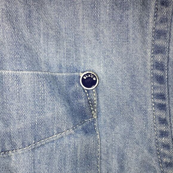 Indigo Blue Lamplight Denim Chambray XXX Amsterdam Scotch & Soda Button Up Shirt - Picture 3 of 7